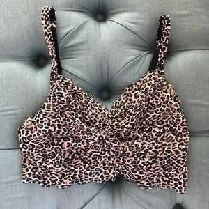 Victoria's Secret PINK Lace Crop Top Cami Cheetah